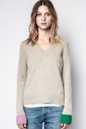 Nicko Cachemire Sweater - Women’s beige cashmere sweater.