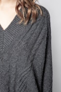 Pullover Elly Kaschmir - Grauer Damenpullover aus Kaschmir.