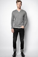 Pullover Monastir Flashlight - Grauer Herrenpullover.