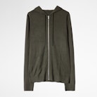 Clash Patch Cardigan - Men’s green cardigan.