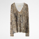 Pull Rosy Leo Print Cachemire - Pull léopard en cachemire femme.