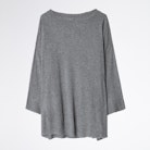 Pullover Flint Patch Kaschmir - Grauer Damenpullover aus Feder-Kaschmir.