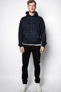Sweatshirt Storm Blason - Sweatshirt bleu homme.