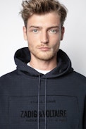 Sweatshirt Storm Blason - Sweatshirt bleu homme.