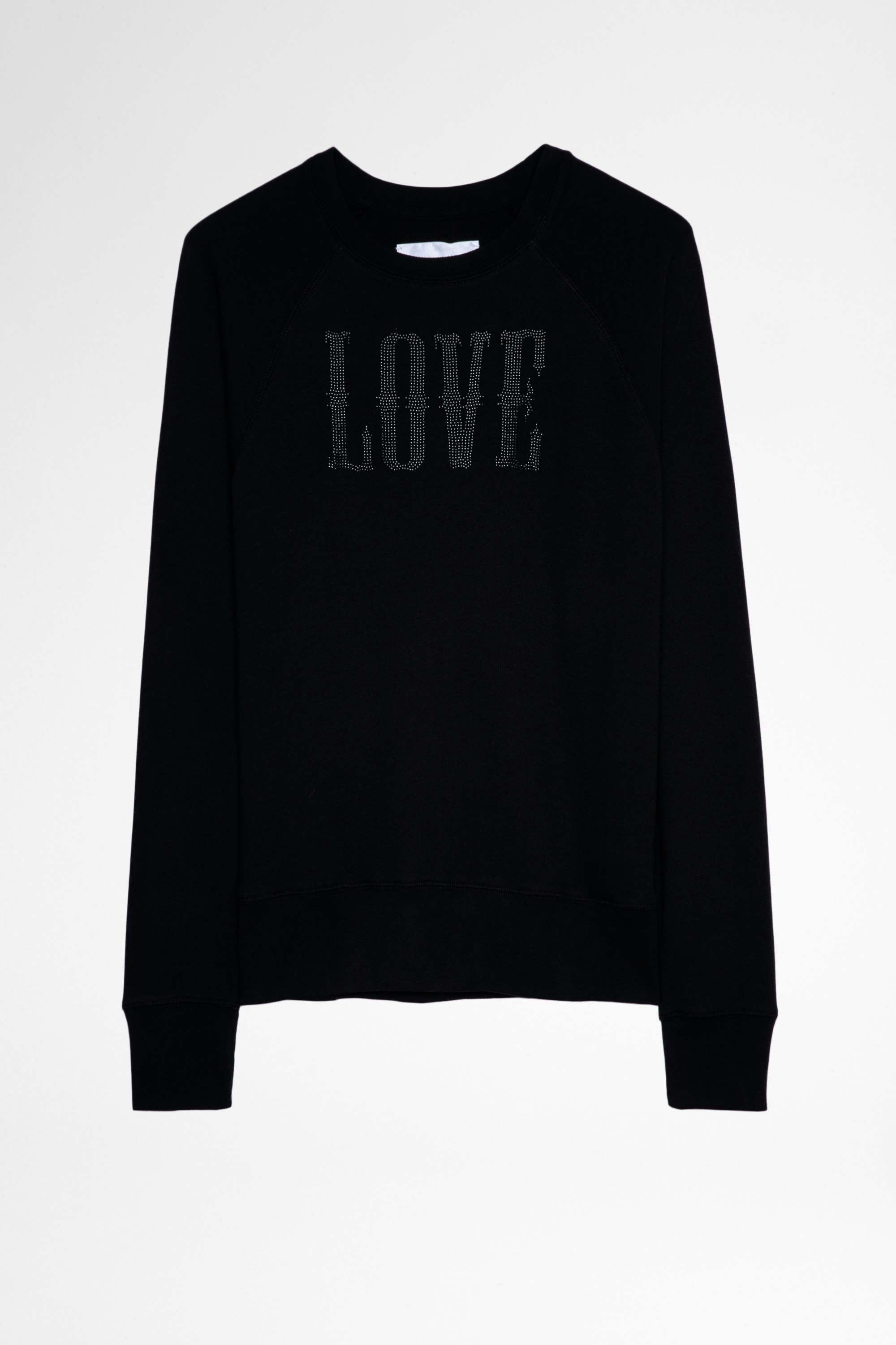 Upper Western Love Studs Sweatshirt - Women's cotton sweatshirt featuring a western-inspired "Love" design made from stud embellishments.