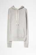 Sweatshirt Clipper Band of Sisters - Sweatshirt à capuche gris femme, imprimé.