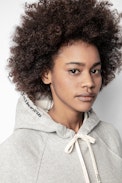 Sweatshirt Clipper Band of Sisters - Sweatshirt à capuche gris femme, imprimé.