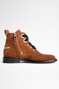 Botines Laureen Suede - Botines de mujer de ante camel