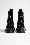 Botines Empress Studs Suede - Botines negros de ante con tachuelas de mujer