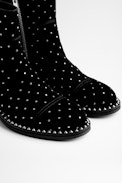 Botines Empress Studs Suede - Botines negros de ante con tachuelas de mujer