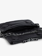 Rock Nano Quilted Leather Clutch - Rock Nano iconic black quilted leather clutch.