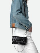 Rock Nano Quilted Leather Clutch - Rock Nano iconic black quilted leather clutch.