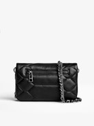 Rock Nano Quilted Leather Clutch - Rock Nano iconic black quilted leather clutch.