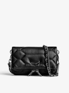 Rock Nano Quilted Leather Clutch - Rock Nano iconic black quilted leather clutch.