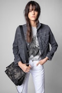 Borsa Rocky Scale Acid - Borsa Rocky in denim nero sbiadito
