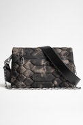 Borsa Rocky Scale Acid - Borsa Rocky in denim nero sbiadito