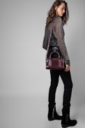Tasche Sunny XS #2 Suede - Bordeauxrote Damentasche aus Wildleder XS Sunny #2