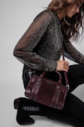 Tasche Sunny XS #2 Suede - Bordeauxrote Damentasche aus Wildleder XS Sunny #2