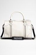 Vintage Sunny Medium #2 Bag - White grained leather handbag