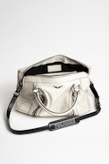 Vintage Sunny Medium #2 Bag - White grained leather handbag