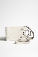 Pochette Sunny #2 Phone Pouch Vintage - Pochette a tracolla in pelle color panna per smartphone.