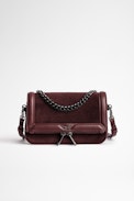 Tasche Rock Nano Novel - Braune Damentasche Rock Nano Novel aus genarbtem Wildleder