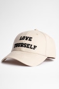 Gorra Klelia Love Yourself - Gorra de mujer beige bordada Love yourself