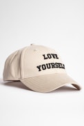 Gorra Klelia Love Yourself - Gorra de mujer beige bordada Love yourself