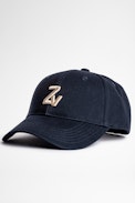 ZV Initiale Klelia Cap - Men’s ZV Initiale navy blue embroidered cap