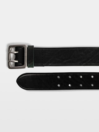 Belt Buckley 40mm - Leather belt with silver buckle.