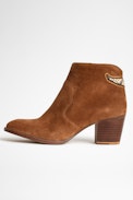 Molly Suede Ankle Boots Leather - Cognac suede Molly ankle boots