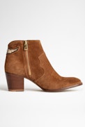 Molly Suede Ankle Boots Leather - Cognac suede Molly ankle boots