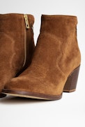 Molly Suede Ankle Boots Leather - Cognac suede Molly ankle boots