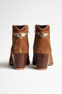Molly Suede Ankle Boots Leather - Cognac suede Molly ankle boots