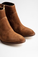 Molly Suede Ankle Boots Leather - Cognac suede Molly ankle boots