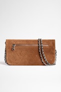 ZV Rock Clutch - Women’s Rock ZV embossed cognac suede bag