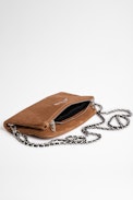 ZV Rock Clutch - Women’s Rock ZV embossed cognac suede bag