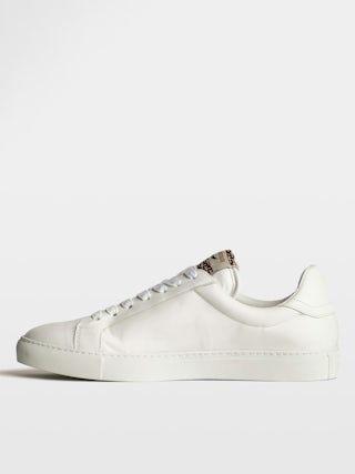 Trainers ZV1747 La Flash - Men's leather trainers with lightning stitching.