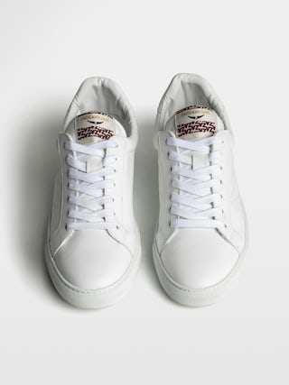 Trainers ZV1747 La Flash - Men's leather trainers with lightning stitching.