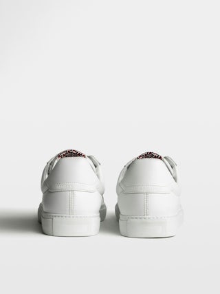 Trainers ZV1747 La Flash - Men's leather trainers with lightning stitching.