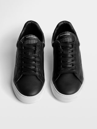 Trainers ZV1747 La Flash - Men's leather trainers with lightning stitching.