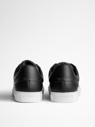 Trainers ZV1747 La Flash - Men's leather trainers with lightning stitching.