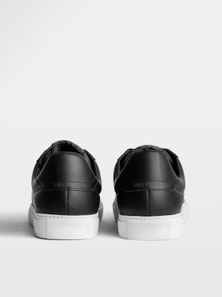 Trainers ZV1747 La Flash - Men's leather trainers with lightning stitching.