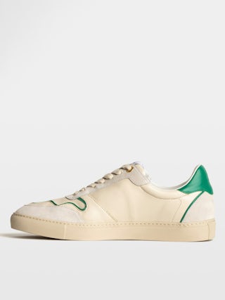 Trainers ZV1747 Board - Men's leather trainers with lightning stitching.