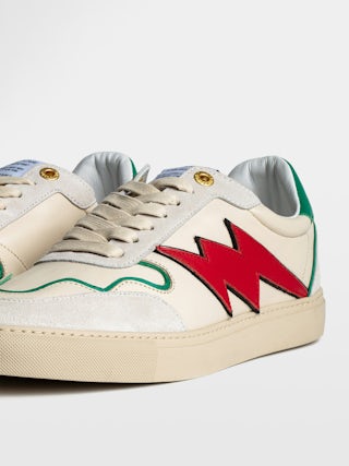 Trainers ZV1747 Board - Men's leather trainers with lightning stitching.