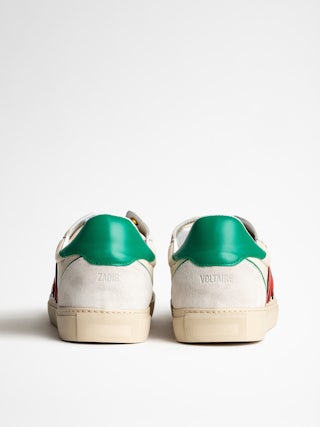 Sneakers Basses ZV1747 Board - Baskets homme en cuir avec surpiqure éclair.