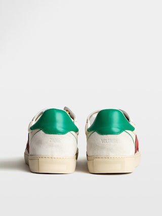 Trainers ZV1747 Board - Men's leather trainers with lightning stitching.