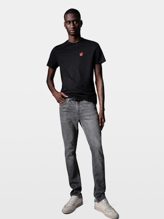 Trainers ZV1747 Board - Men's leather trainers with lightning stitching.