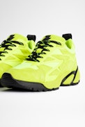 Wave Neoprene Mix Sneakers Leather - Women’s neon yellow leather and neoprene running shoes
