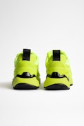 Wave Neoprene Mix Sneakers Leather - Women’s neon yellow leather and neoprene running shoes